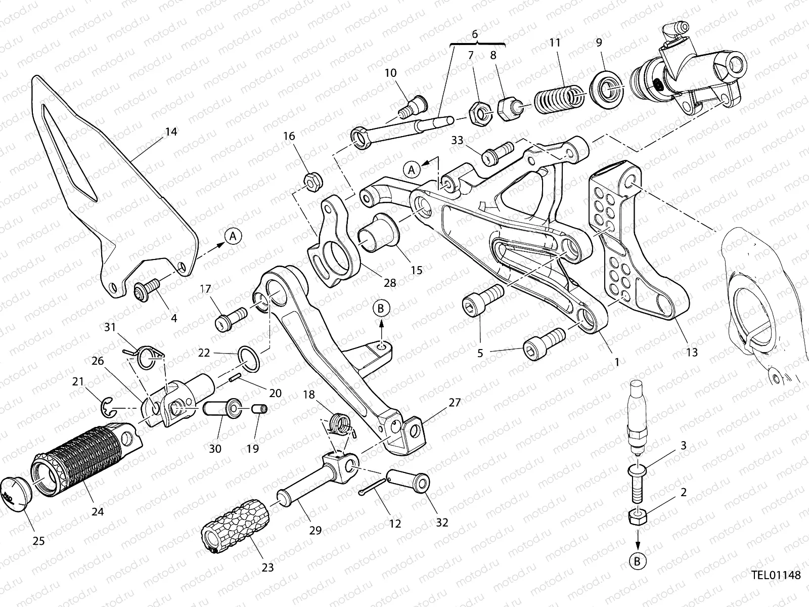FOOTRESTS, RIGHT [MOD:PANV4 SP,PANV4SPM]