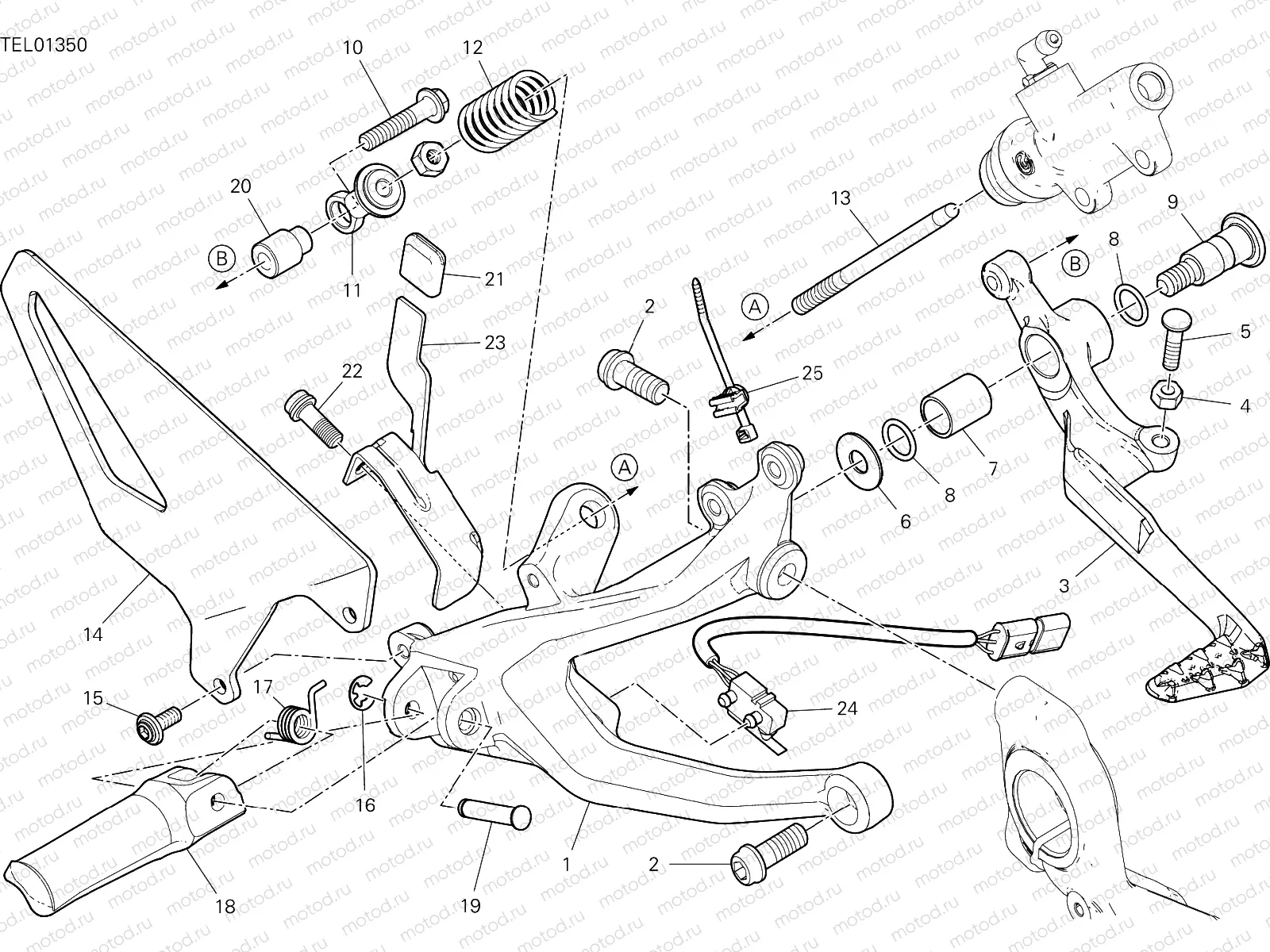 FOOTRESTS, RIGHT [MOD:SFV4 S]