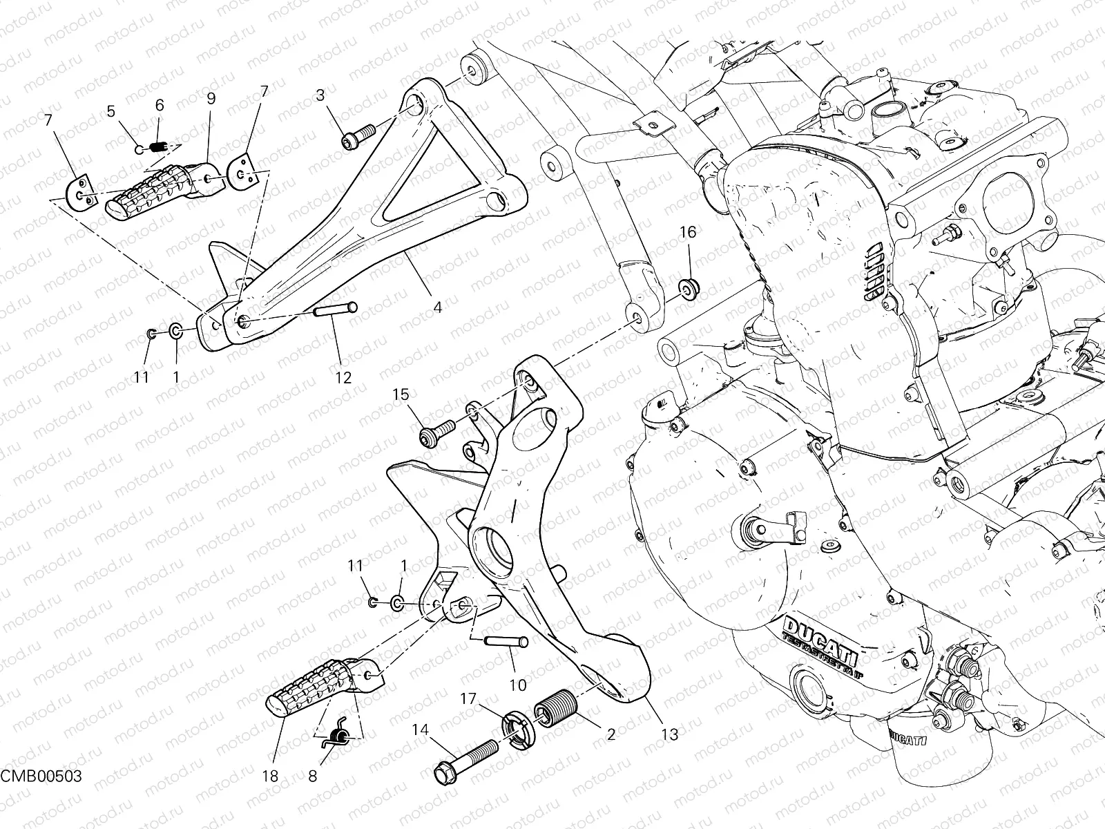 FOOTRESTS, RIGHT [MOD:SS 939 S]