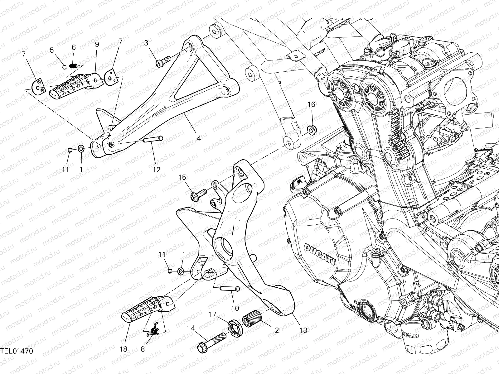 FOOTRESTS, RIGHT [MOD:SS 950 S]