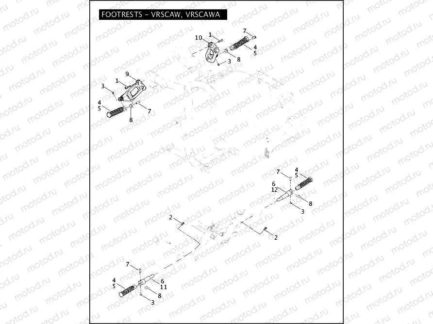 FOOTRESTS - VRSCAW, VRSCAWA