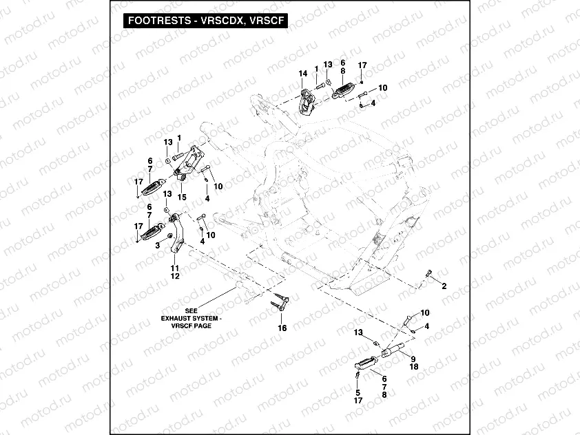 FOOTRESTS - VRSCDX, VRSCF