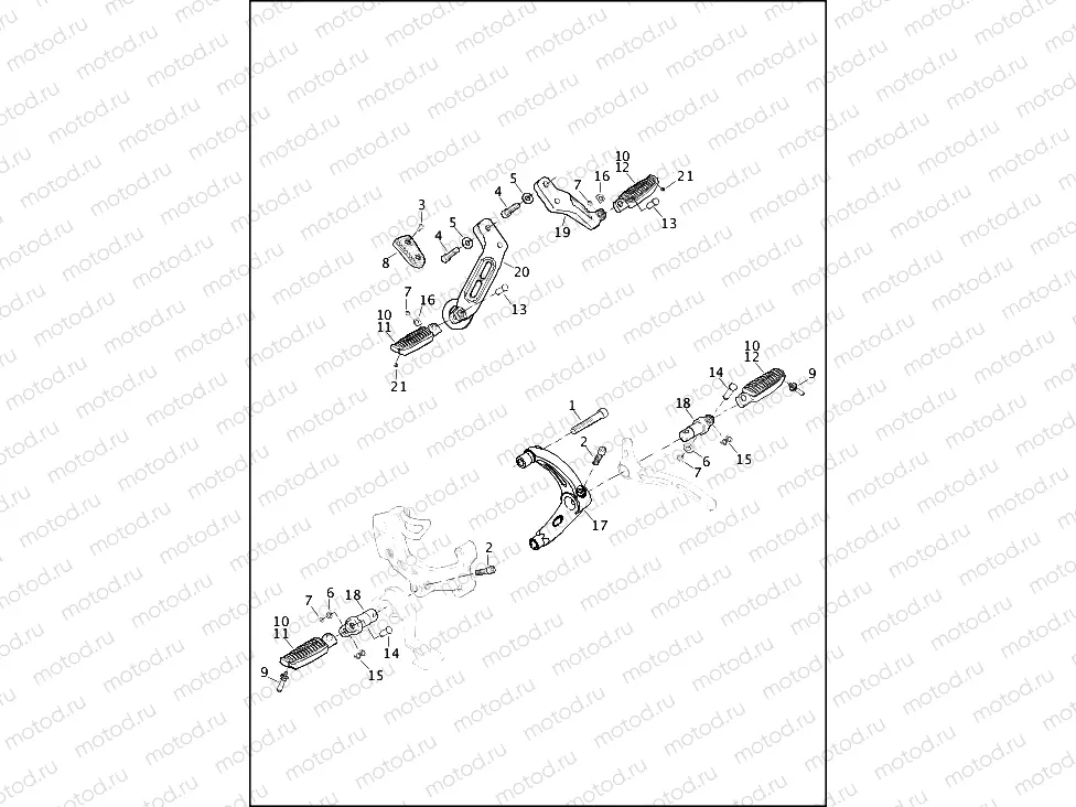 FOOTRESTS - XR1200X