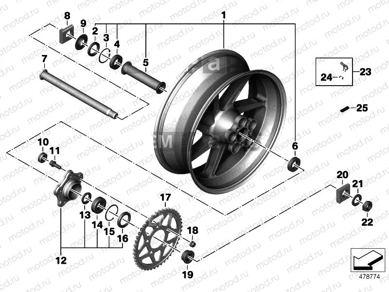 FORGED WHEEL, REAR