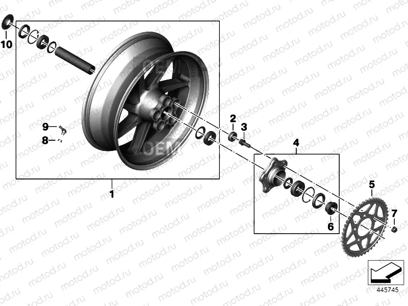 FORGED WHEEL, REAR