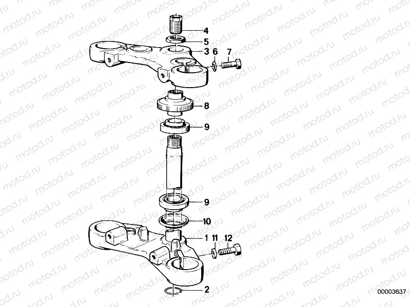 Fork brace, bottom/top