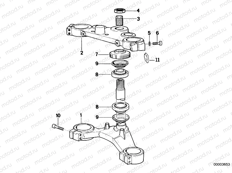 Fork brace, bottom/top