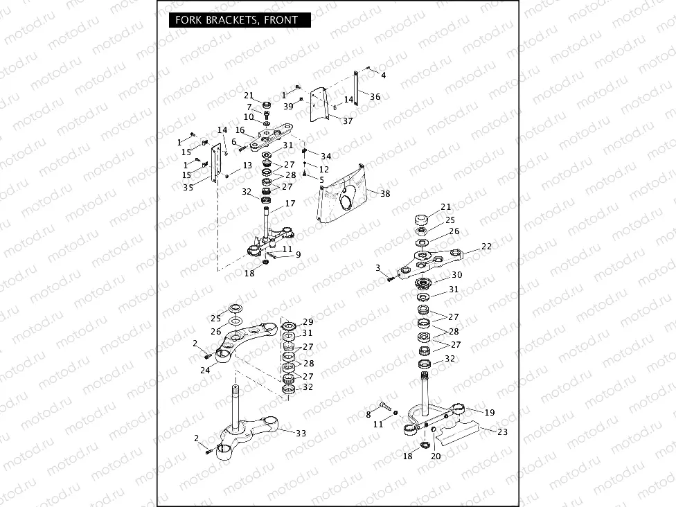 FORK BRACKETS, FRONT (2 OF 2)