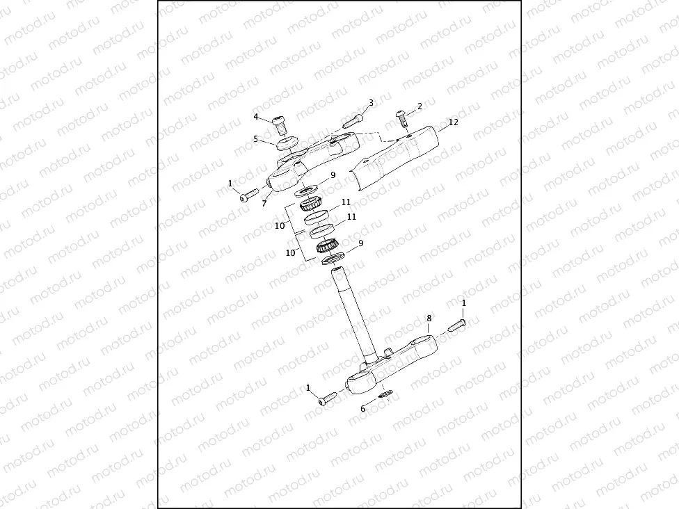 FORK BRACKETS, FRONT - 883L/N/R, 1200C/CA/CB/CP/V/X
