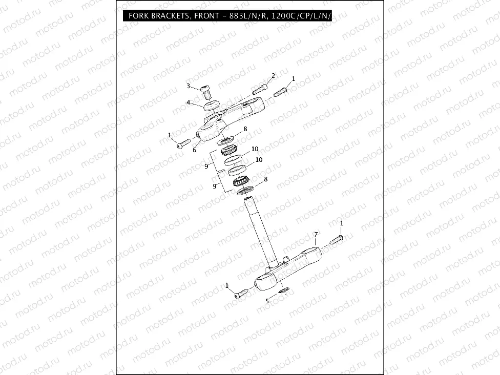 FORK BRACKETS, FRONT - 883L/N/R, 1200C/CP/L/N/X