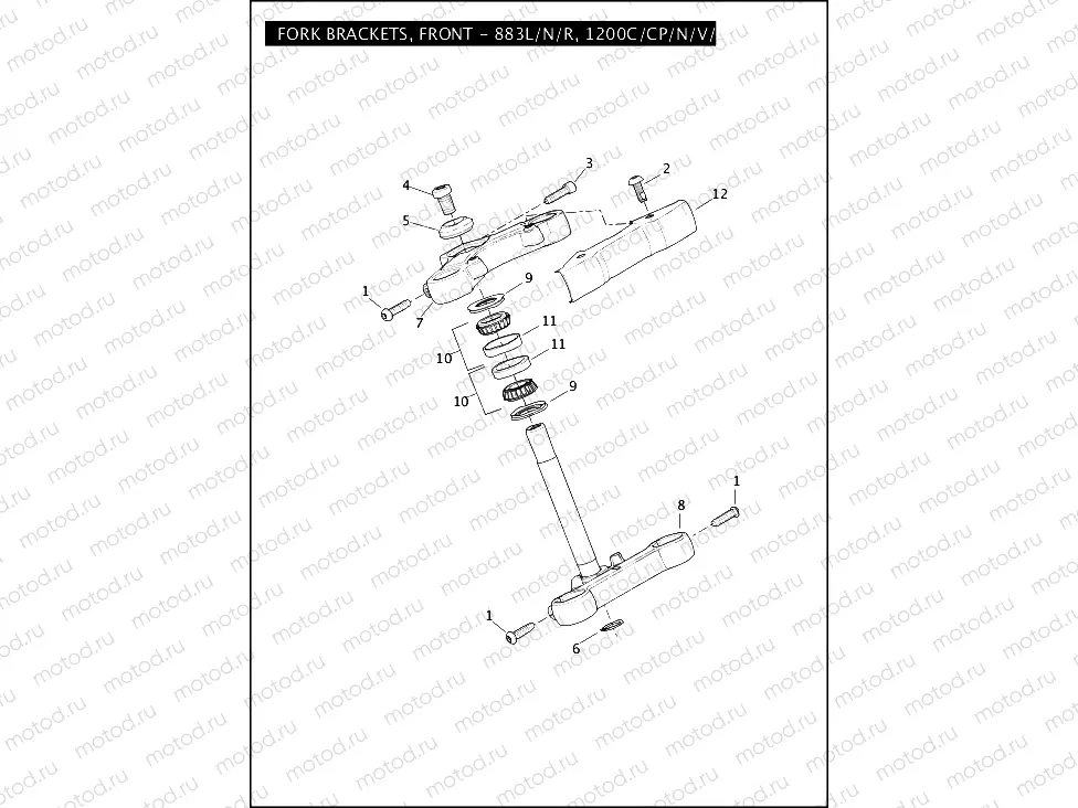 FORK BRACKETS, FRONT - 883L/N/R, 1200C/CP/N/V/X