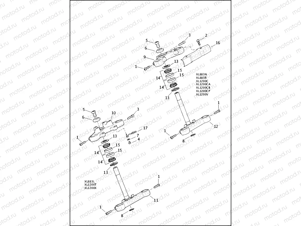 FORK BRACKETS, FRONT