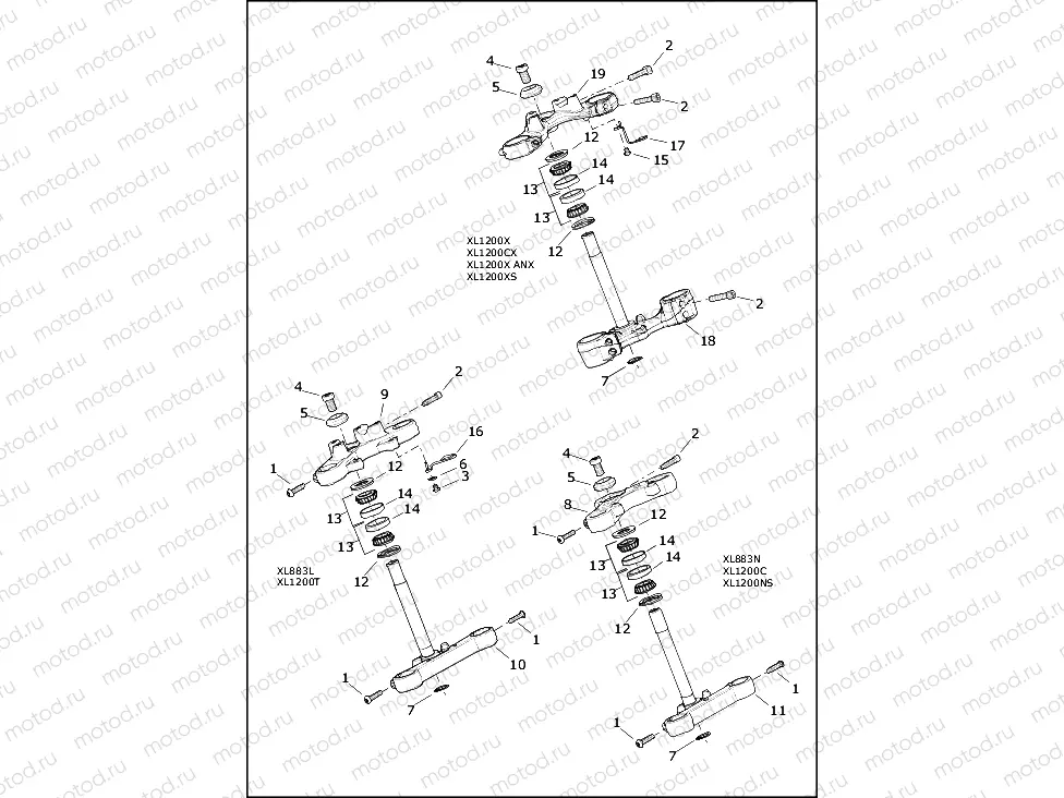 FORK BRACKETS, FRONT