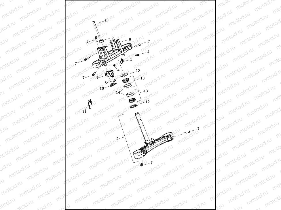 FORK BRACKETS, FRONT