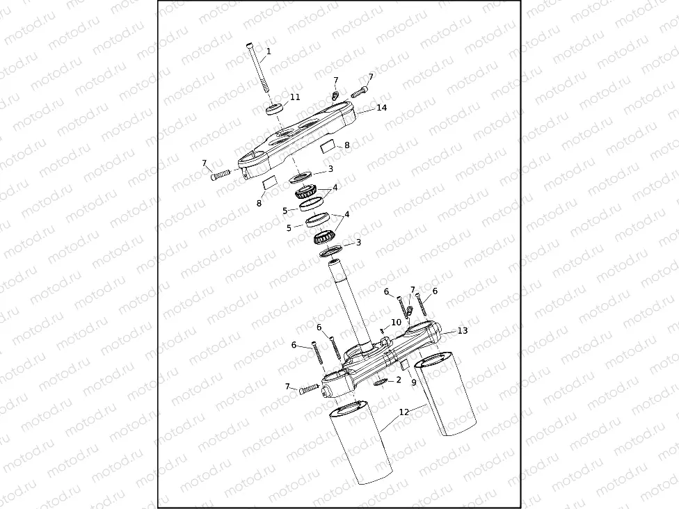 FORK BRACKETS, FRONT - FLHCS