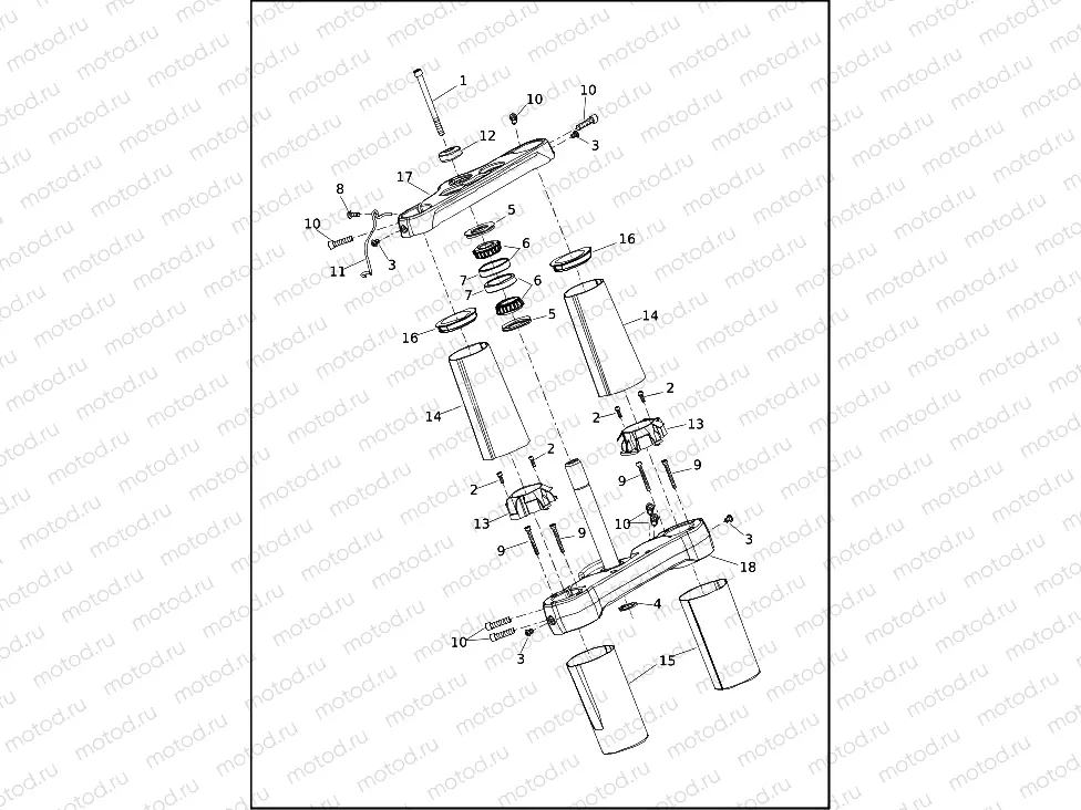 FORK BRACKETS, FRONT - FLSL