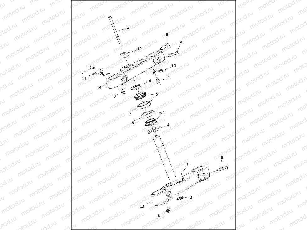 FORK BRACKETS, FRONT - FXBB, FXST