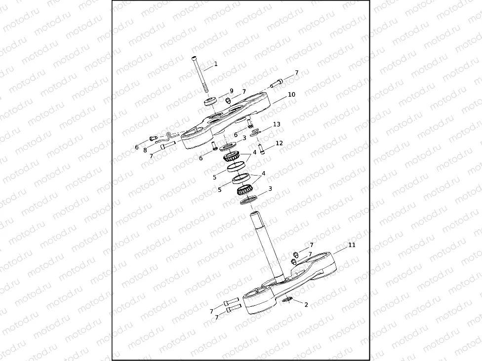 FORK BRACKETS, FRONT - FXLRS, FXLRST