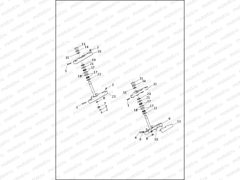 FORK BRACKETS, FRONT - FXSB & FXST