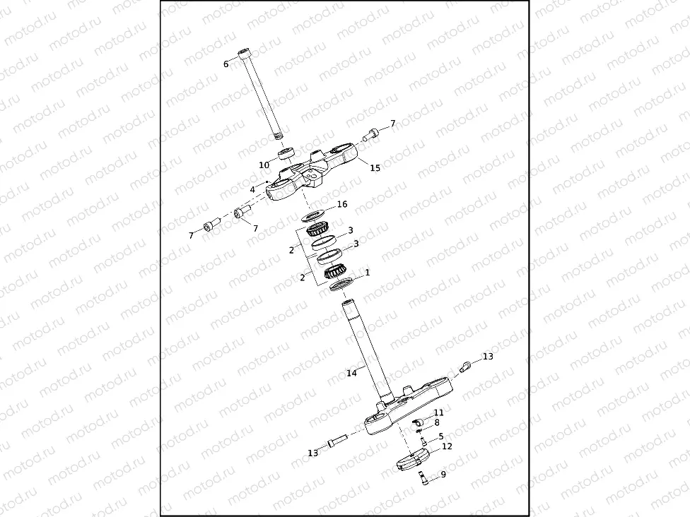 FORK BRACKETS, FRONT - XG500, XG750