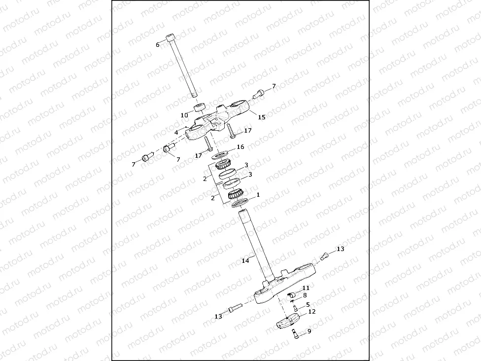 FORK BRACKETS, FRONT - XG500, XG750
