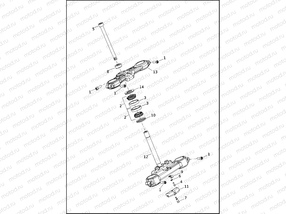 FORK BRACKETS, FRONT - XG750A