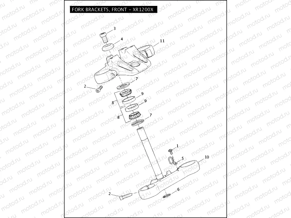 FORK BRACKETS, FRONT - XR1200X