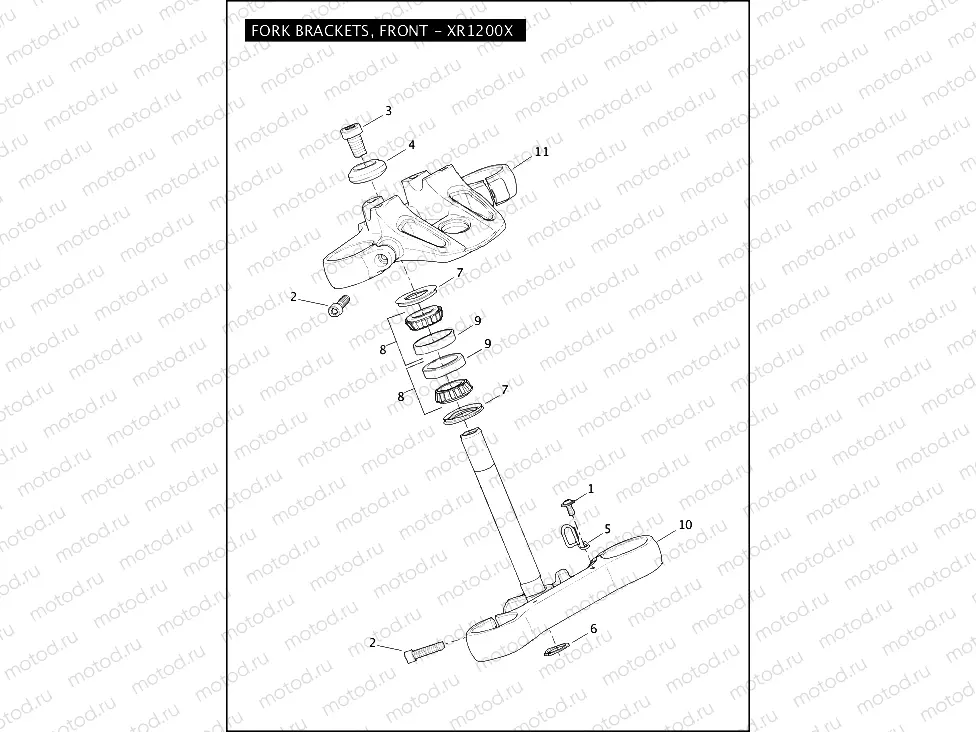 FORK BRACKETS, FRONT - XR1200X