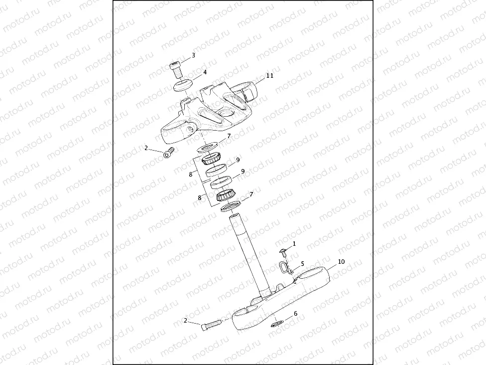 FORK BRACKETS, FRONT - XR1200X