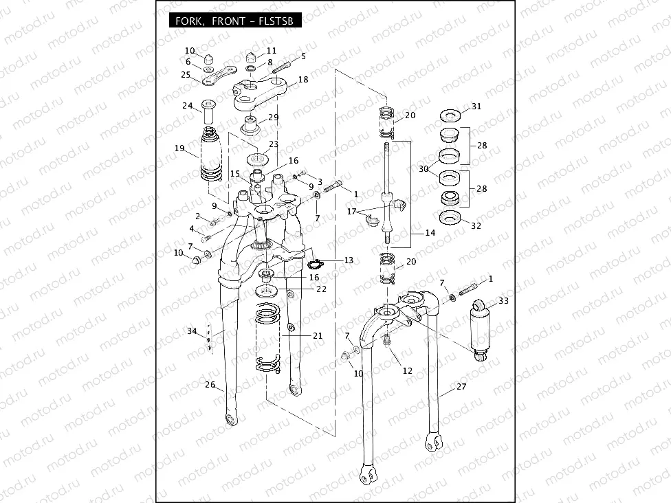 FORK, FRONT - FLSTSB