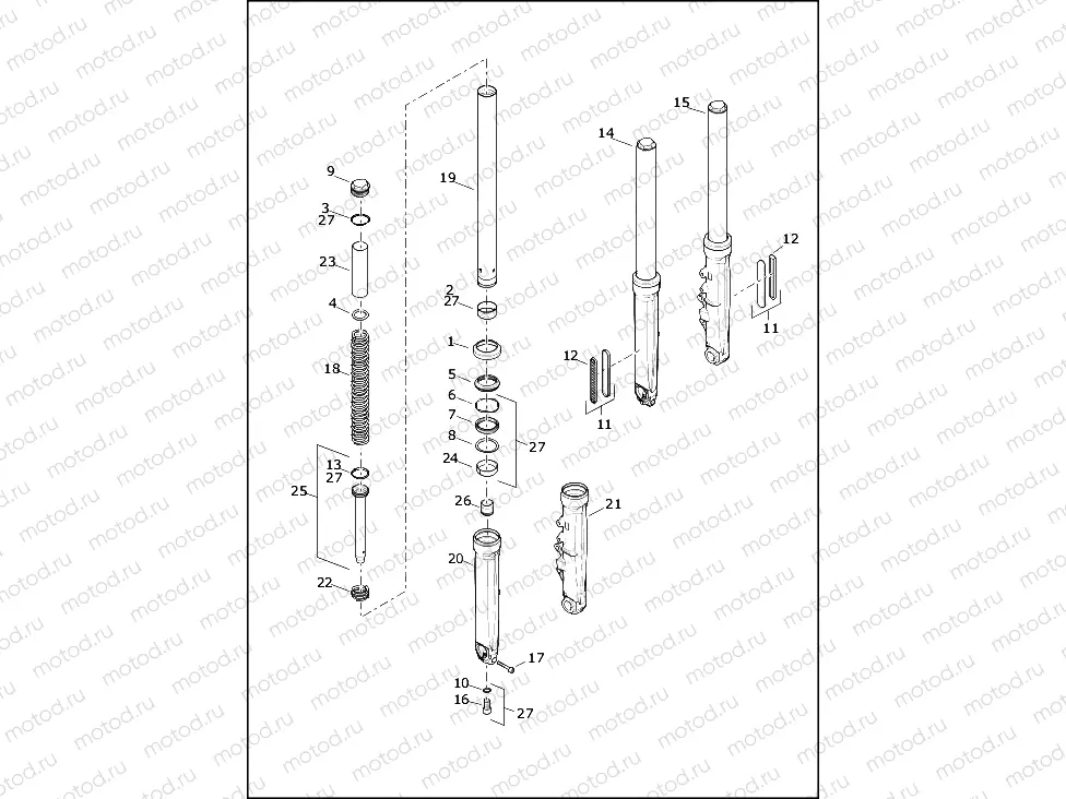 FORK, FRONT - FXBRS, FXLR