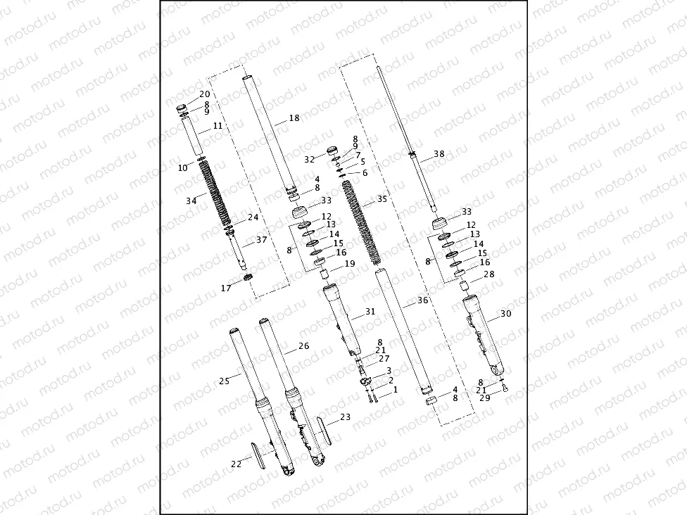 FORK, FRONT - FXDLS