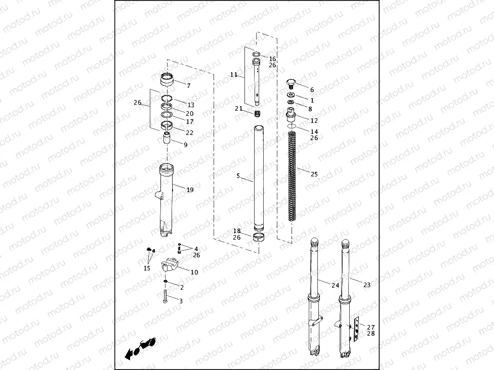 FORK, FRONT - FXST