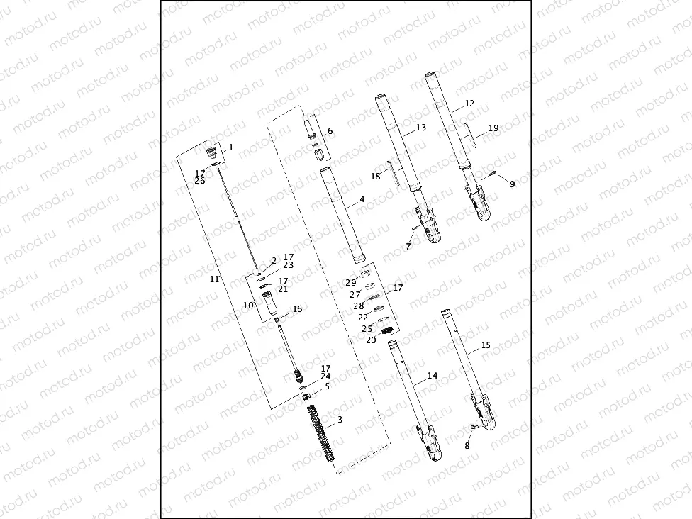 FORK, FRONT - XR1200X
