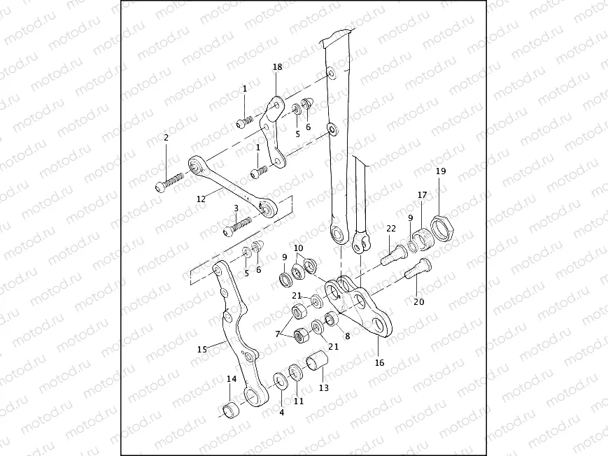 FORK ROCKERS & CALIPER MOUNTING - FLSTS