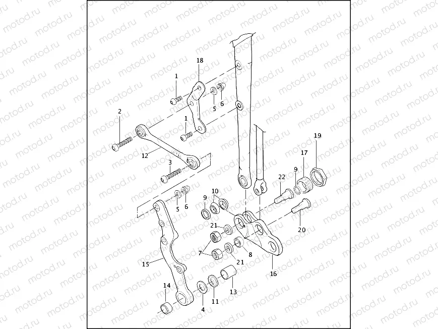 FORK ROCKERS & CALIPER MOUNTING - FLSTS