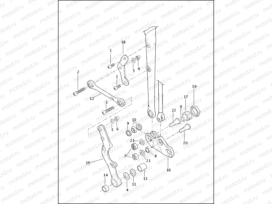 FORK ROCKERS & CALIPER MOUNTING - FLSTS