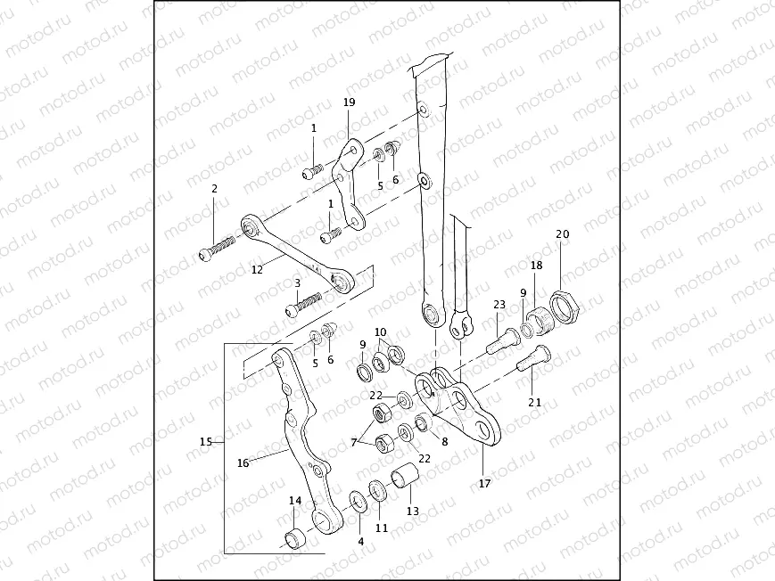FORK ROCKERS & CALIPER MOUNTING - FLSTS/I