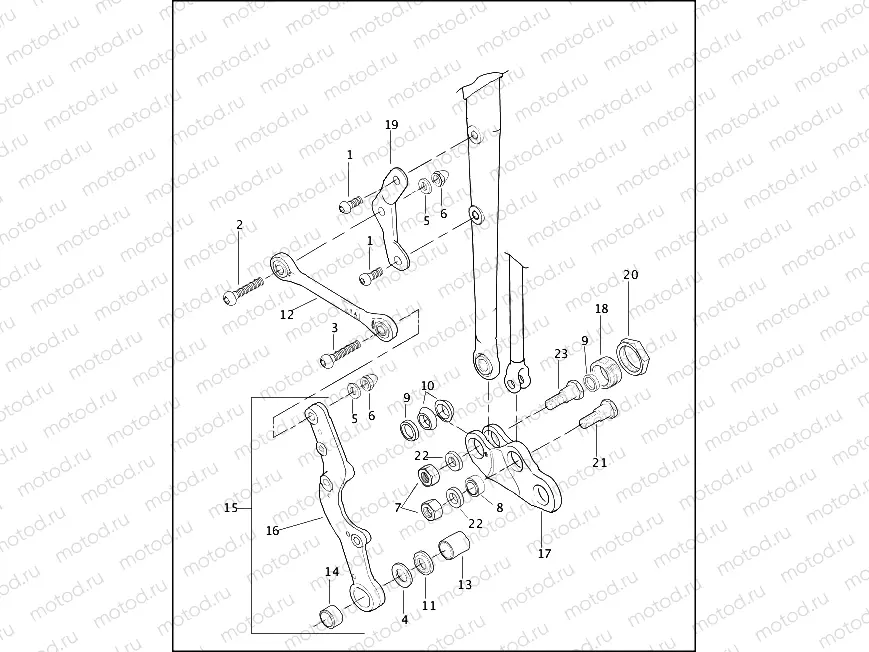 FORK ROCKERS & CALIPER MOUNTING - FLSTS/I