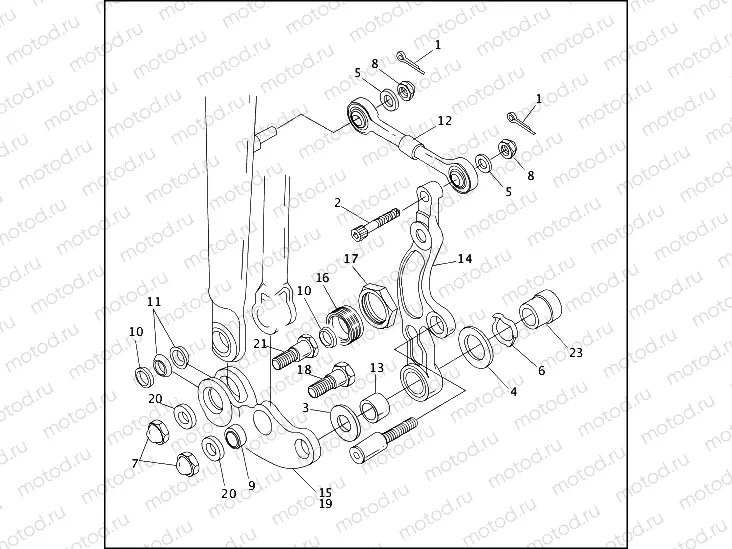 FORK ROCKERS & CALIPER MOUNTING - FXSTS