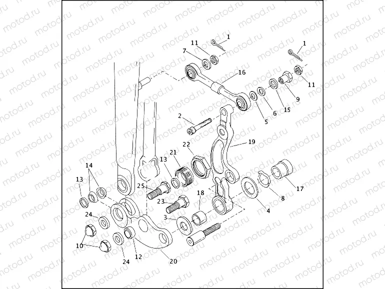 FORK ROCKERS & CALIPER MOUNTING - FXSTS