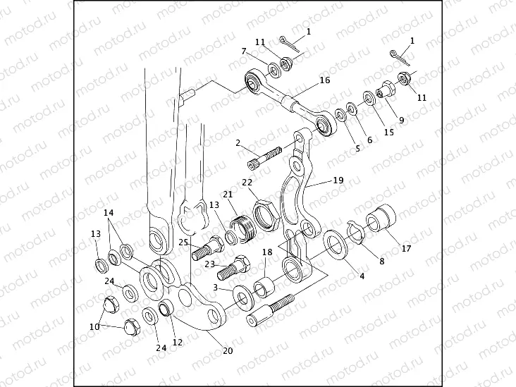 FORK ROCKERS & CALIPER MOUNTING - FXSTS/B