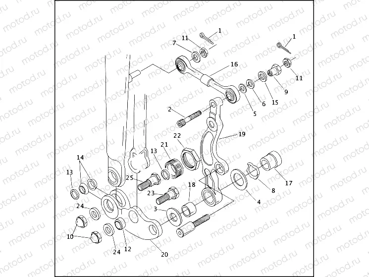 FORK ROCKERS & CALIPER MOUNTING - FXSTS/I