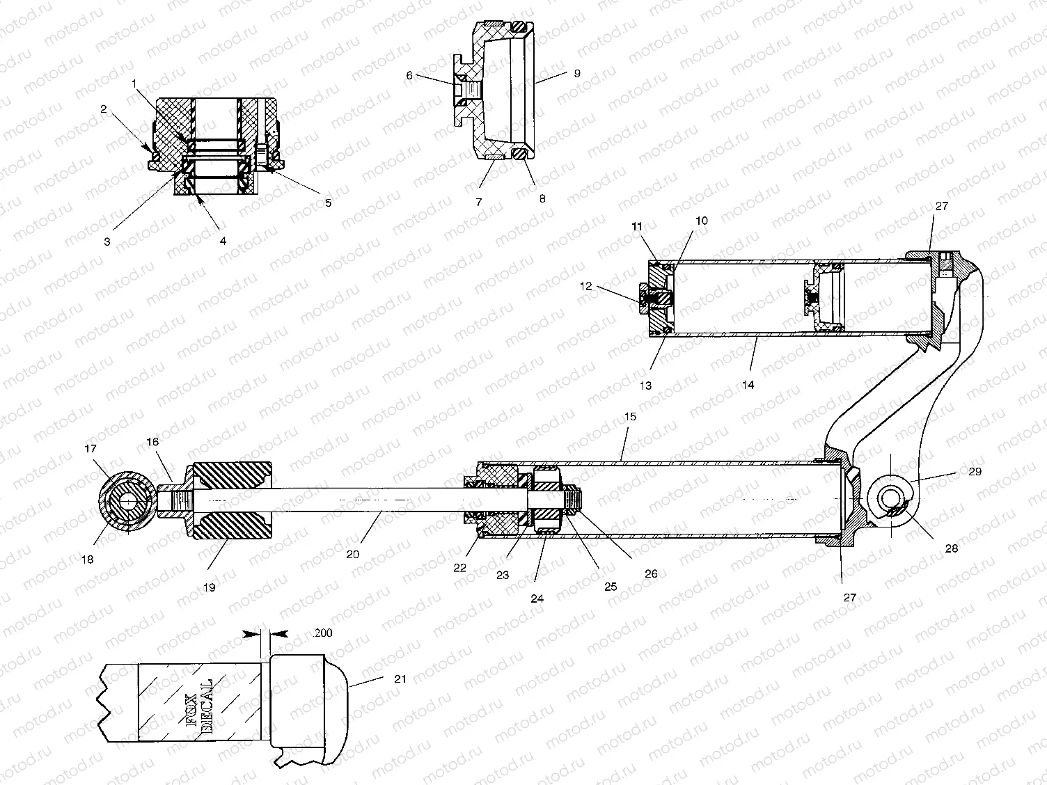 FOX SHOCK | FOX SHOCK, GAS, RESERVOIR - A01BA38CA (4968366836C004)
