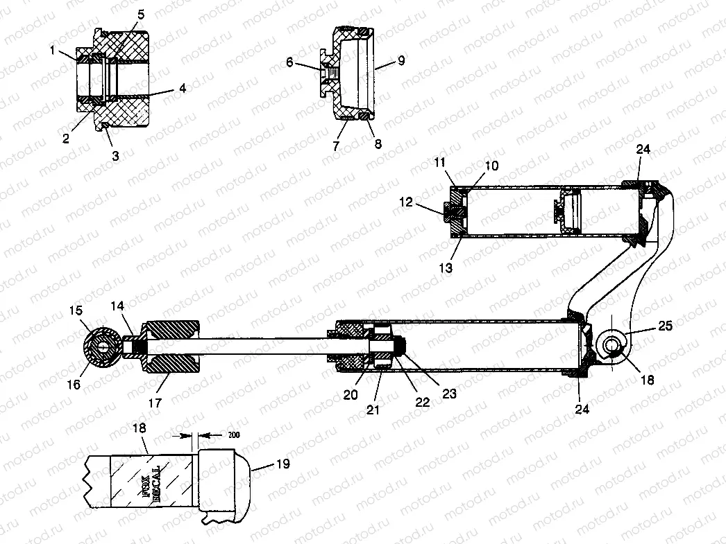 FOX SHOCK | FOX SHOCK, GAS, RESEVOIR Scrambler 400L W97BC38C (4939893989C012)