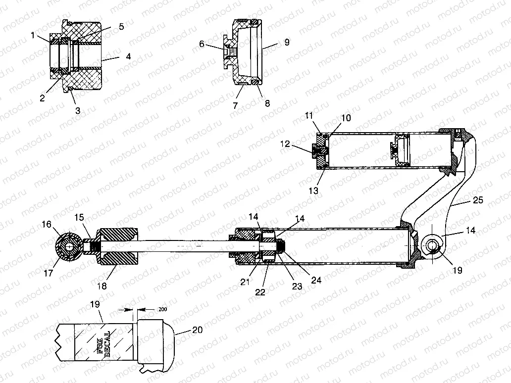 FOX SHOCK | FOX SHOCK, GAS, RESEVOIR Scrambler W967840 (4935823582C11A)