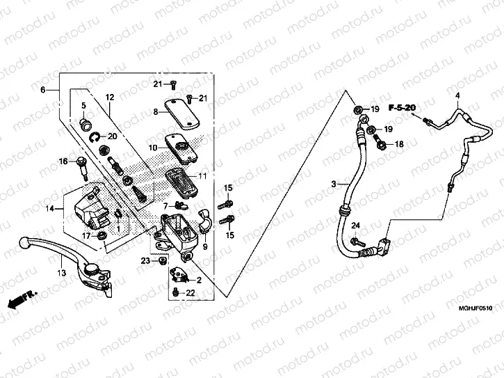 FR. BRAKE MASTER CYLINDER