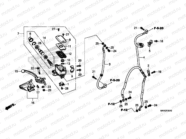FR. BRAKE MASTER CYLINDER