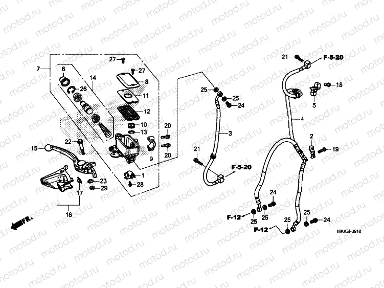 FR. BRAKE MASTER CYLINDER