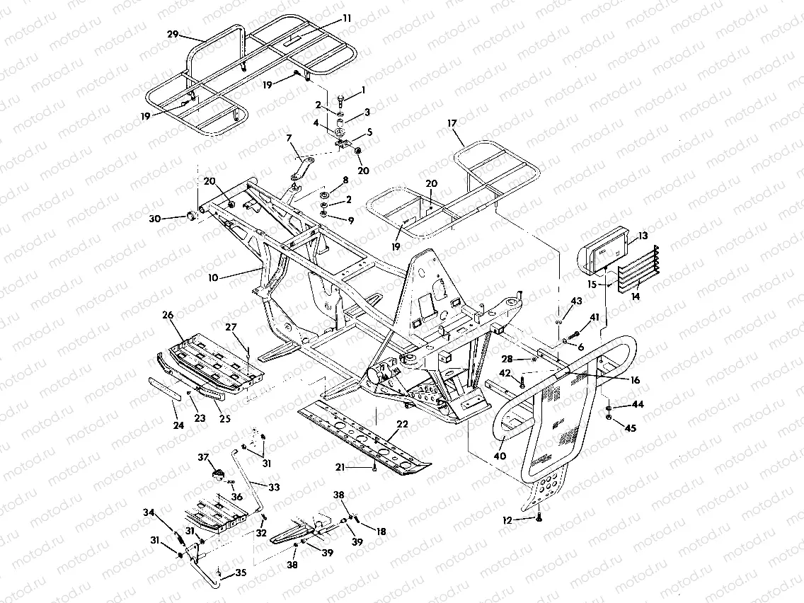 FRAME ASM. W/RACKS 350 4X4 - Update (4919831983003A) | FRAME ASM. W/RACKS 350 4X4 - Update (4919831983003A)